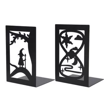 2 шт. Металлический держатель для книг, настольная книжная полка, разделитель для хранения книг и документов, принадлежности для рукоделия(Лесной Эльф Песок