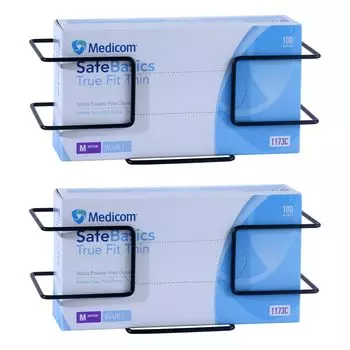 2 шт. металлический держатель для перчаток настенный держатель для перчаточного ящика органайзер для салфеток для лаборатории, здравоохранения, больницы, ресторанов домой