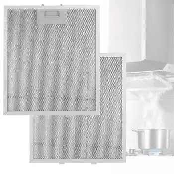 2 шт. металлический фильтр для вытяжки 320x260 мм, легко устанавливаемый, снимаемый, алюминиевый жировой фильтр, универсальный сетчатый фильтр-экстрактор для Baumatic CBCB9201 AL260319 2pcs
