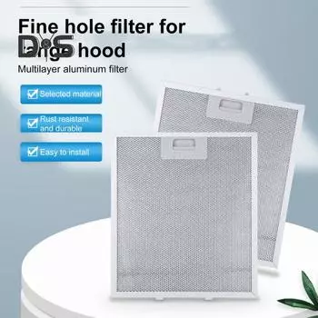 2 шт. металлический фильтр для вытяжки 320x260 мм, легко устанавливаемый, снимаемый, алюминиевый жировой фильтр, универсальный сетчатый фильтр-экстрактор для Baumatic CBCB9201 AL260319 2pcs