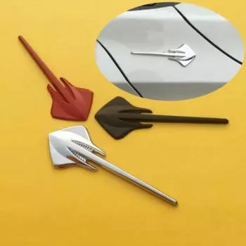 2 шт. металлический хромированный значок на крыло Corvette Stingray, значок на боковое крыло, наклейка, наклейка чёрный