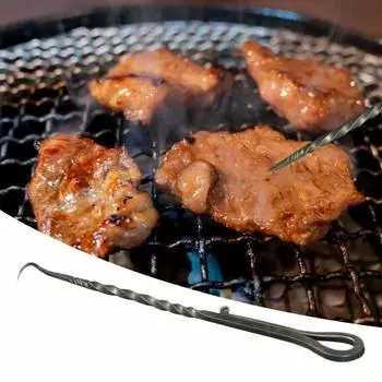 2 шт. металлический крючок для гриля для мяса на гриле, инструмент для гриля в деревенском стиле