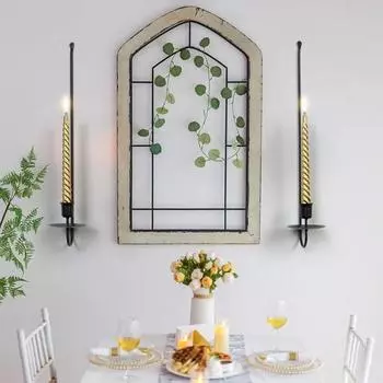 2 шт. металлический настенный подсвечник для свечей, прочный, для гостиной, ванной, столовой