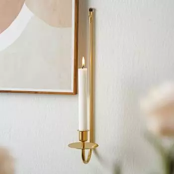 2 шт. металлический подсвечник настенный декор подсвечник современный настенный чёрный