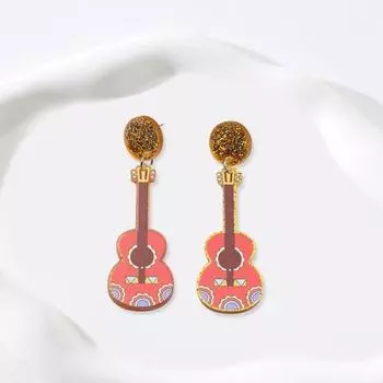2 шт., мексиканские карнавальные серьги-гвоздики, красочные шляпы, дизайн скрипки, различные стили, мексиканские серьги для женщин F