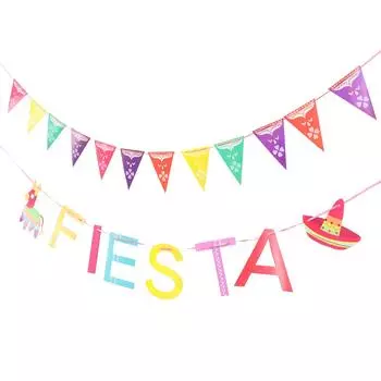 2 шт. Мексиканский флаг, мексиканская тема, баннер, гирлянда, декор, принадлежности для вечеринки в честь праздника, венок 18x13cm