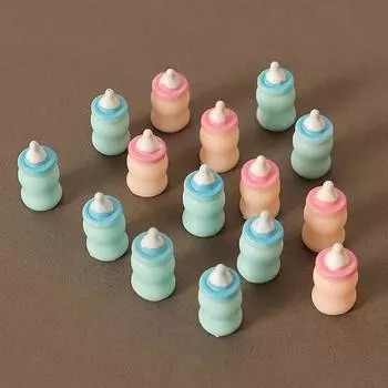 2 шт., милая имитация мини-бутылки для молока, миниатюрная детская бутылочка, аксессуары для кукольного домика «сделай сам»