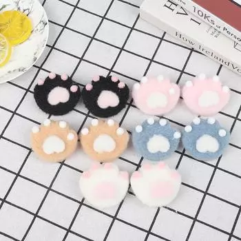 2 шт., милая плюшевая брошь с кошачьим когтем, одежда, булавка с лацканами, рюкзак, сумка, одежда чёрный