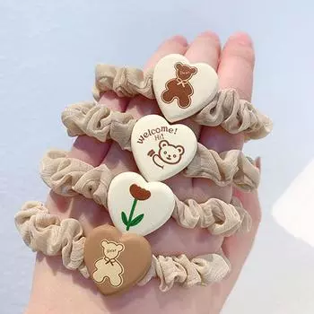 2 шт., милая веревка для волос с медведем и мишкой для девочек