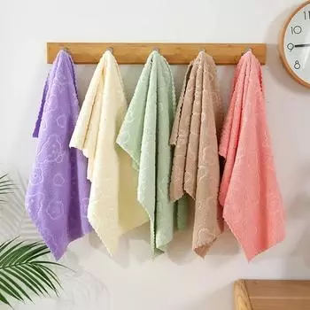 2 шт. Милое мультяшное полотенце из кораллового флиса с тиснением, мягкое, впитывающее, быстросохнущее, полотенце для лица в виде медведя в подарок бежевый