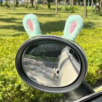 2 шт. милые кроличьи уши 3D наклейки на уши автомобиля зеркало заднего вида украшения салона автомобиля внешний орнамент автомобильные аксессуары розовый