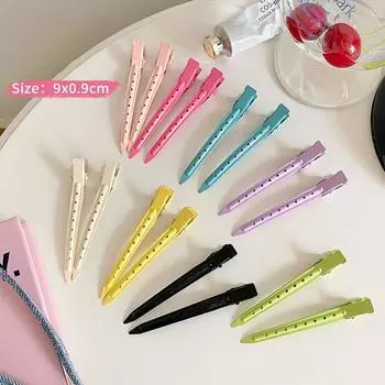 2 шт., милые металлические заколки для макияжа, модные бесшовные заколки для волос, зажим для волос с боковой челкой, заколки, модные аксессуары для волос для женщин