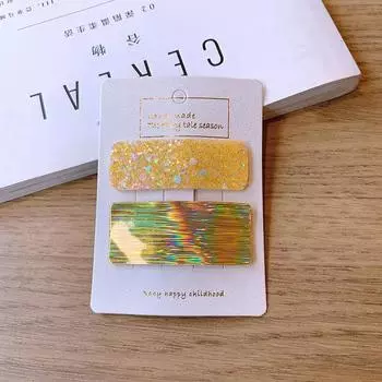 2 шт. Милые пайеточные заколки-крабики для волос BB, боковые зажимы для женщин, девочек, детей, подарок, аксессуары для волос, головной убор, украшение