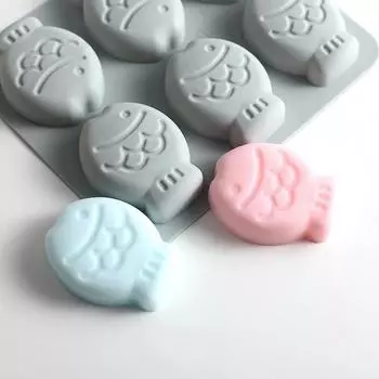 2 шт. милые рыбки силиконовые формы для мыла ручной работы мыло формы своими руками круглая милая золотая рыбка форма мыло свеча шоколад BPA бесплатно