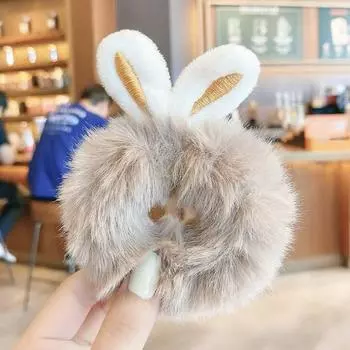 2 шт. милые сладкие кроличьи ушки веревка для волос для женщин девочек конфетные цвета резинки эластичные резинки хвост аксессуары для волос