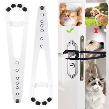2 шт. Милый держатель защелки для кошачьей двери в форме кошачьей лапки, регулируемый дверной ремешок для домашних животных