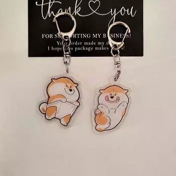 2 шт. Милый и забавный креативный брелок для ключей в виде собаки, модный кулон для сумки для телефона