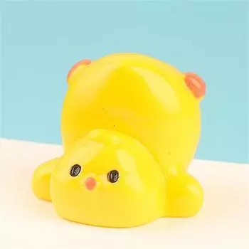 2 шт. Милый мультяшный мини-желтый цыпленок поделки своими руками украшение для дома кавайные миниатюрные фигурки настольные маленькие украшения детские подарки as the picture
