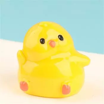 2 шт. Милый мультяшный мини-желтый цыпленок поделки своими руками украшение для дома кавайные миниатюрные фигурки настольные маленькие украшения детские подарки as the picture