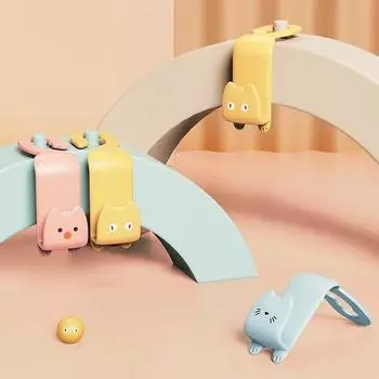 2 шт. Милый мультяшный спинка сиденья автомобиля скрытый многофункциональный крючок для заднего сиденья автомобиля съемный креативный подголовник маленький крючок синий