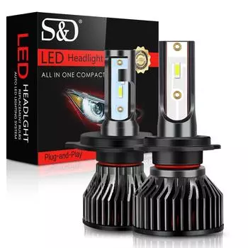 2 шт. мини H4 H7 светодио дный лампы фар автомобиля lampada H1 H3 H8 H11 светодио дный 9005 HB3 9006 HB4 12000LM 6000 К белый авто противотуманные фары фары H1