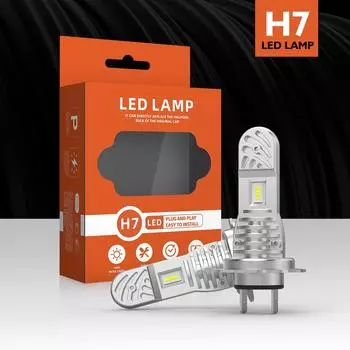 2 шт. Мини-H7 светодиодная лампа для фар 12 В H7 светодиодные лампы 1:1 Автомобильные фары Plug & Play, автоматические противотуманные фары