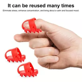 2 шт. Мини-массажер для большого пальца, зажим для акупрессуры, портативный, легкий, для путешествий, для снятия напряжения мышц всего тела, для точечного массажа глубоких тканей пальцев 2pcs красный