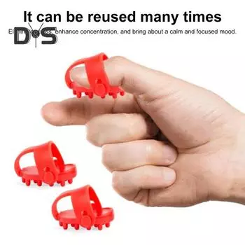 2 шт. Мини-массажер для большого пальца, зажим для акупрессуры, портативный, легкий, для путешествий, для снятия напряжения мышц всего тела, для точечного массажа глубоких тканей пальцев 2pcs оранжевый