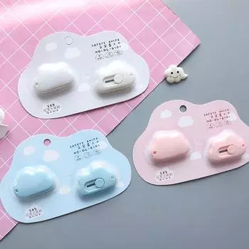 2 шт., мини-нож «Облако», автоматический отскок, 9 мм, стальное лезвие, нож для резки бумаги, открывалка для почтового ящика, упаковка, школа резки