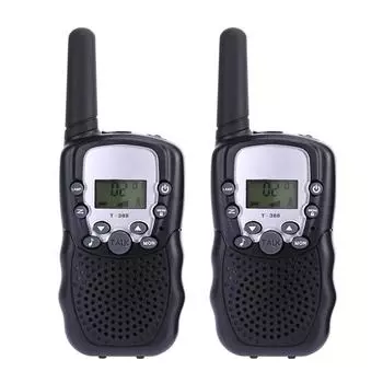 2 шт. Мини-рация 5 км UHF 2-сторонняя радиосвязь для любителей (черный)