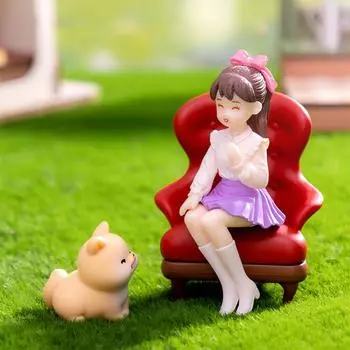 2 шт. Мини-статуэтка лучшей подруги для девочек, микро-ландшафтное украшение, монтируемое в автомобиль, офисное, настольное, домашнее украшение