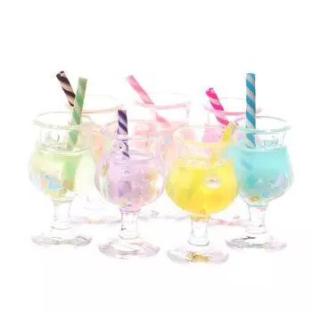 2 шт. Мини светящиеся стаканчики для напитков ролевые игры мини-еда кукольные аксессуары кукольный домик розы красного