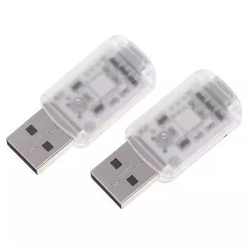 2 шт. Мини USB автомобильное окружающее освещение 7 цветов светодиодная лампа настроения неоновая атмосфера подключаемый свет ноутбуки розетки ночник