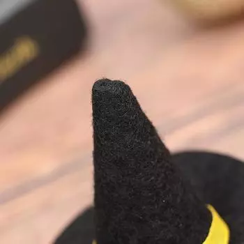 2 шт. Миниатюрные фетровые шляпы ведьмы для кукольного домика на Хэллоуин, украшение кукольного домика onesize