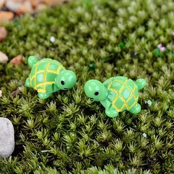 2 шт. Миниатюрные фигурки черепахи, кукольный домик, бонсай, статуэтка черепахи, микропейзаж, сказочный сад, миниатюры, детские подарки 1