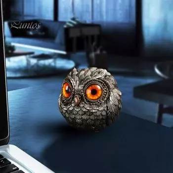 2 шт. миниатюрные фигурки сов, ручная работа, статуя совы, маленькая скульптура совы из смолы, настольное украшение для декора домашней полки 2pcs синий