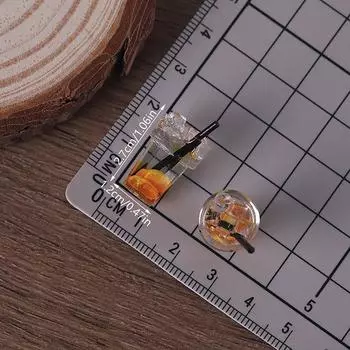 2 шт. Миниатюрные игрушки, напитки, ледяной чай, соломинка, микроландшафтные украшения, игрушки для кукольного домика, аксессуары, кукольный домик, кухонный декор, детские подарки