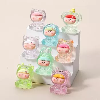 2 шт. Миниатюрные мерцающие фигурки животных Лис, миниатюрные поделки своими руками для детской спальни, гостиной, украшения для домашнего рабочего стола