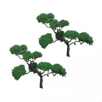 2 шт. Миниатюрные модели деревьев, поезда, аксессуары для ландшафтного дизайна своими руками, поделки своими руками 10cm