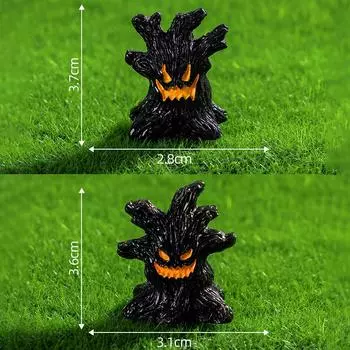 2 шт. Миниатюрные украшения на Хэллоуин в виде дьявольского дерева для кукольного домика, микропейзаж, украшения своими руками из смолы, украшения, мини-фигурки