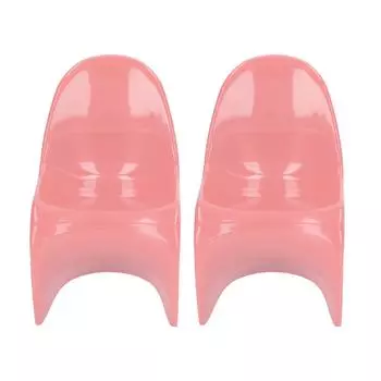 2 шт. Миниатюрный стульчик 1/6 масштаб повседневный милый стиль DIY маленький пластиковый материал 14x9x8 см кукольный домик