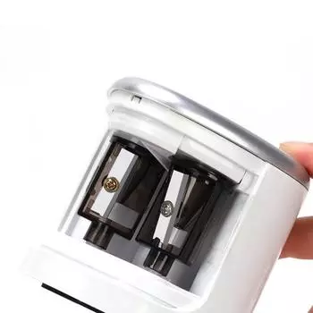 2 шт. многофункциональная автоматическая электрическая точилка с двумя отверстиями, точилка для карандашей, запасные лезвия, карандаши для домашнего офиса, принадлежности для художественного рисования