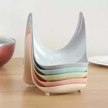 2 шт. многофункциональная подставка для крышки кастрюли, простой в использовании пластиковый бытовой держатель для крышки кастрюли с ложкой