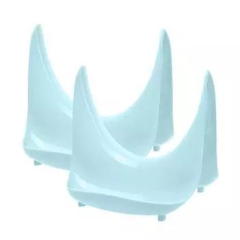 2 шт. многофункциональная подставка для крышки кастрюли, простая в использовании пластиковая бытовая подставка для крышки ложки и кастрюли для кухни синий