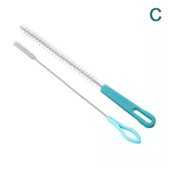 2 шт., многофункциональная щетка для чистки, щетки для соломенных бутылочек, очиститель, стальная проволока, мытье соломинок, щетка для бутылочек для кормления 21*1cm