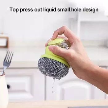 2 шт., многофункциональные щетки для чистки, эргономичный дизайн, многоразовые щетки с жесткой щетиной, автоматический дозатор жидкого мыла зелёный