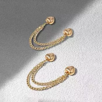 2 шт. Многофункциональный магнитный зажим для одежды с цепочкой, металлические кнопки, зажим для одежды, шарфа, брюк, манжет, фиксатор, магнитная булавка