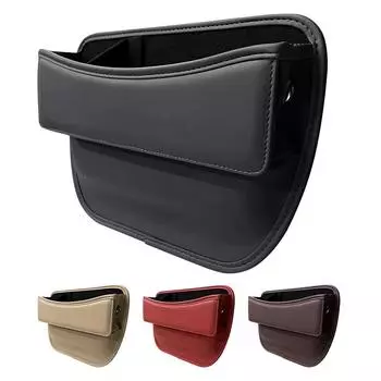 2 шт. многофункциональный ящик для хранения, карманный органайзер для автомобильного сиденья, кожаный наполнитель для щелей, сумка для хранения, аксессуары для салона автомобиля бежевый