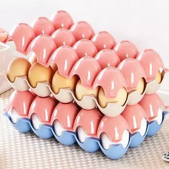 2 шт. многоразовая легкая ежедневная портативная прямоугольная большая емкость для яиц тарелка держатель для яиц синий