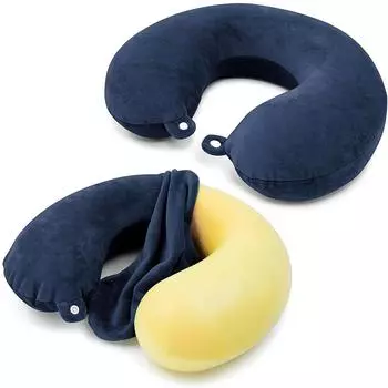 2 шт. Многоразовая U-образная наволочка для дорожной подушки для шеи(Только наволочки, без наполнителя)